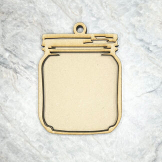 MDF Mason Jar Shaker Ornament